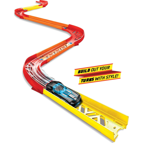 HOT WHEELS TRACK BUILDER BASE, confezione di curve assortite per collegare i set, dai 4 anni in su, GLC88