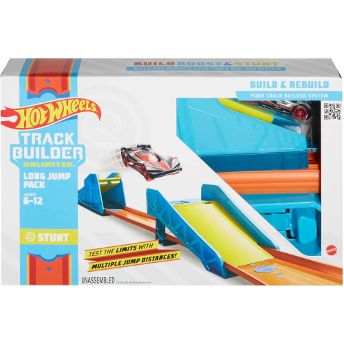 HOT WHEELS TRACK BUILDER BASE, Set Super Lancio con Macchinina, Giocattolo per Bambini 4+ Anni, GLC89