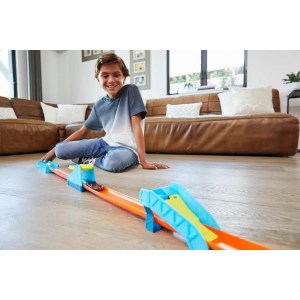 HOT WHEELS TRACK BUILDER BASE, Set Super Lancio con Macchinina, Giocattolo per Bambini 4+ Anni, GLC89