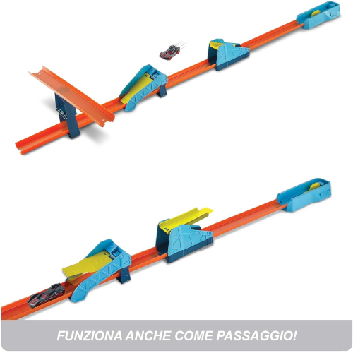 HOT WHEELS TRACK BUILDER BASE, Set Super Lancio con Macchinina, Giocattolo per Bambini 4+ Anni, GLC89
