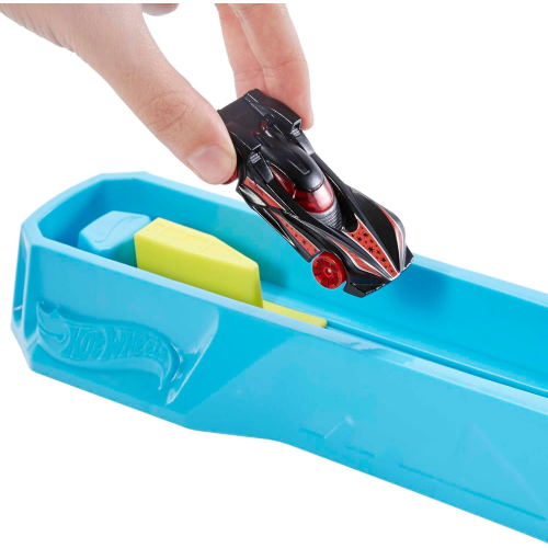 HOT WHEELS TRACK BUILDER BASE, Set Super Lancio con Macchinina, Giocattolo per Bambini 4+ Anni, GLC89