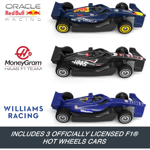 HOT WHEELS RACING FORMULA 1 - Circuito Grand Prix, set pista  include 3 veicoli di Formula 1 in scala 1:64