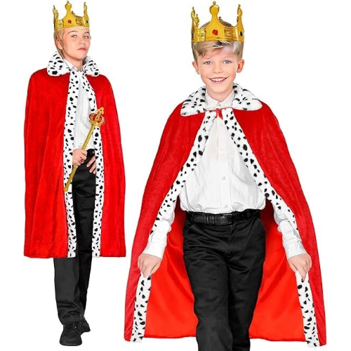 SET MANTELLO REALE ROSSO ART. 21420 - 90 CM. - 7 ANNI+ 