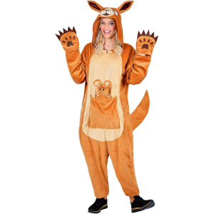 WIDMANN MILANO Party Fashion - Costume Tuta da animale per adulti, morbida tuta in peluche con cappuccio - TAGLIA L/XL
