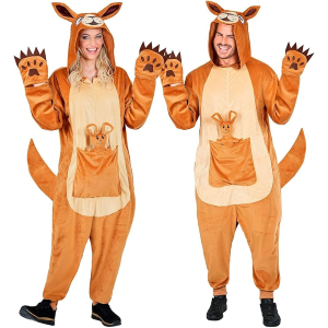 WIDMANN MILANO Party Fashion - Costume Tuta da animale per adulti, morbida tuta in peluche con cappuccio - TAGLIA L/XL