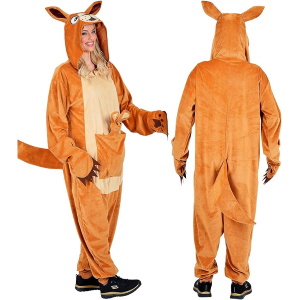 WIDMANN MILANO Party Fashion - Costume Tuta da animale per adulti, morbida tuta in peluche con cappuccio - TAGLIA L/XL