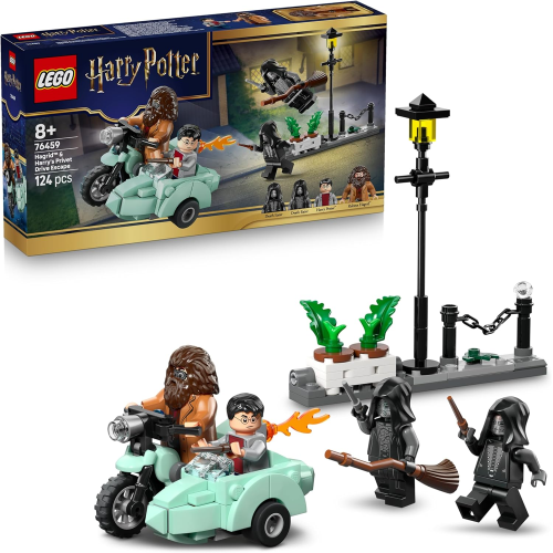 LEGO 76459 HARRY POTTER Fuga da Privet Drive di Hagrid e Harry - Moto Giocattolo con 4 Minifigure 