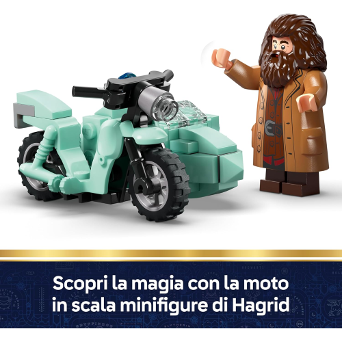LEGO 76459 HARRY POTTER Fuga da Privet Drive di Hagrid e Harry - Moto Giocattolo con 4 Minifigure 
