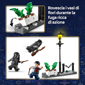 LEGO 76459 HARRY POTTER Fuga da Privet Drive di Hagrid e Harry - Moto Giocattolo con 4 Minifigure 