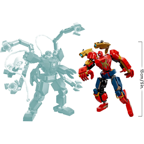 LEGO 76338 MARVEL Battaglia Mech: Spider-Man vs. Doc Ock - Giocattolo dei Supereroi con 2 Action Figure