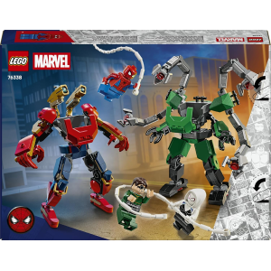 LEGO 76338 MARVEL Battaglia Mech: Spider-Man vs. Doc Ock - Giocattolo dei Supereroi con 2 Action Figure
