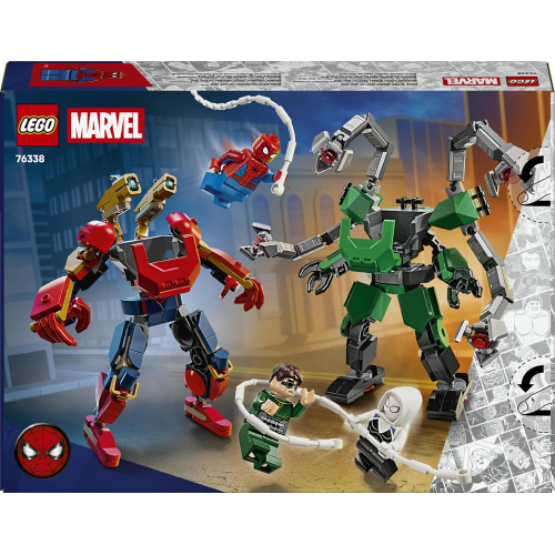LEGO 76338 MARVEL Battaglia Mech: Spider-Man vs. Doc Ock - Giocattolo dei Supereroi con 2 Action Figure