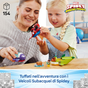 LEGO 11207 MARVEL Spidey: Veicoli Subacquei - Set da Supereroe con 3 Sottomarini Giocattolo e 3 Minifigure