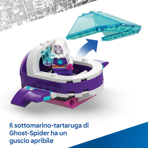 LEGO 11207 MARVEL Spidey: Veicoli Subacquei - Set da Supereroe con 3 Sottomarini Giocattolo e 3 Minifigure