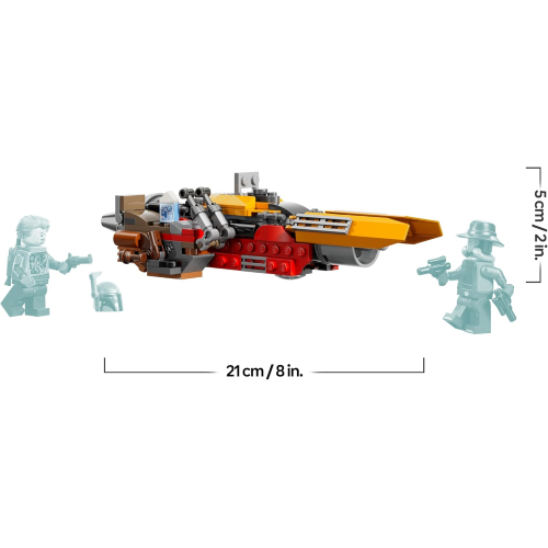 LEGO 75437 STAR WARS Speeder di Cobb Vanth - Giocattolo con le Minifigure di Cobb Vanth e Cad Bane, con Blaster e Jetpack