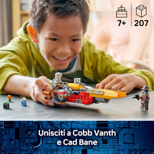 LEGO 75437 STAR WARS Speeder di Cobb Vanth - Giocattolo con le Minifigure di Cobb Vanth e Cad Bane, con Blaster e Jetpack