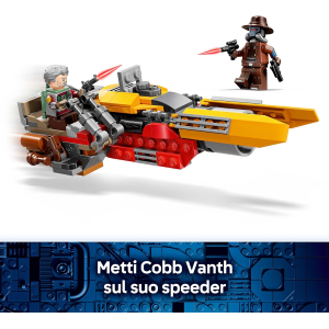 LEGO 75437 STAR WARS Speeder di Cobb Vanth - Giocattolo con le Minifigure di Cobb Vanth e Cad Bane, con Blaster e Jetpack