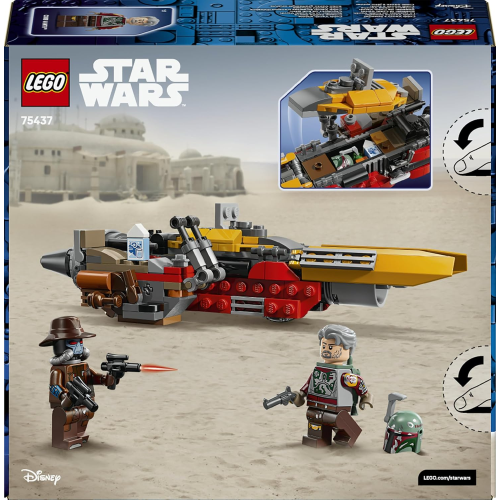 LEGO 75437 STAR WARS Speeder di Cobb Vanth - Giocattolo con le Minifigure di Cobb Vanth e Cad Bane, con Blaster e Jetpack