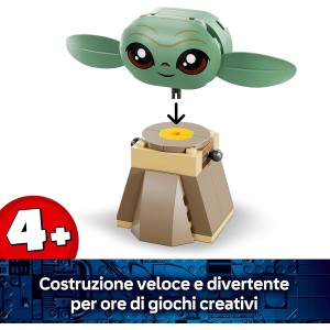 LEGO 75443 STAR WARS La Casa di Grogu - Giocattolo da Costruire con Personaggio Grogu, Rana Sorgan, Catapulta e Biscotti Blu