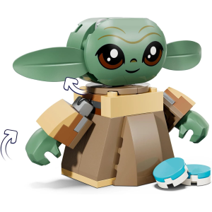 LEGO 75443 STAR WARS La Casa di Grogu - Giocattolo da Costruire con Personaggio Grogu, Rana Sorgan, Catapulta e Biscotti Blu