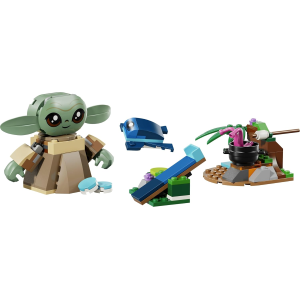 LEGO 75443 STAR WARS La Casa di Grogu - Giocattolo da Costruire con Personaggio Grogu, Rana Sorgan, Catapulta e Biscotti Blu