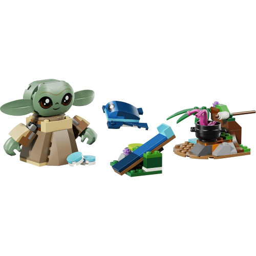 LEGO 75443 STAR WARS La Casa di Grogu - Giocattolo da Costruire con Personaggio Grogu, Rana Sorgan, Catapulta e Biscotti Blu