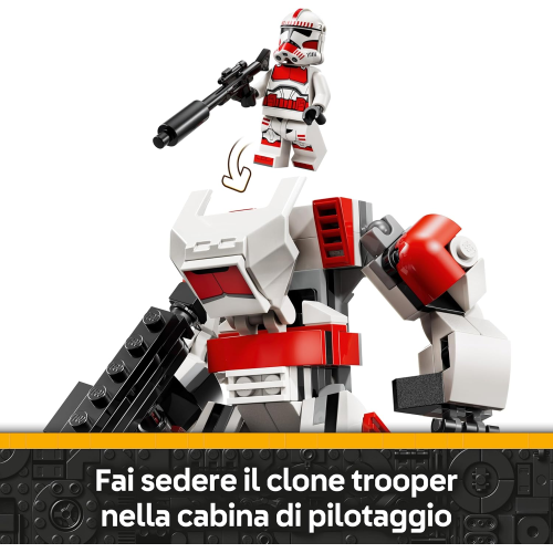 LEGO 75448 STAR WARS Mech Clone Shock Trooper - Set con Robot Giocattolo Snodabile 