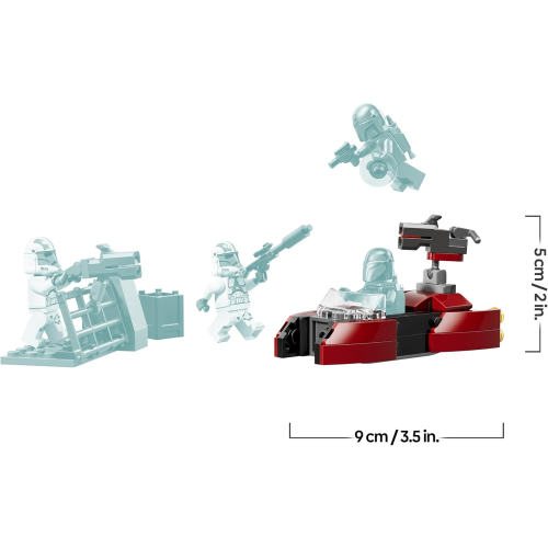 LEGO 75449 STAR WARS Battle Pack Assedio di Mandalore - Gioco d'Azione con 2 Minifigure Mandaloriane e 2 Clone Trooper 