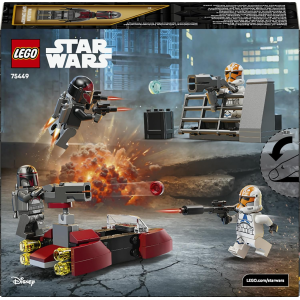LEGO 75449 STAR WARS Battle Pack Assedio di Mandalore - Gioco d'Azione con 2 Minifigure Mandaloriane e 2 Clone Trooper 