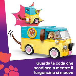 LEGO 42678 FRIENDS Furgone di Accessori per Animali Giocattolo - Set con Veicolo, 2 Mini Bamboline e Figure di Cane, Gatto e Rana