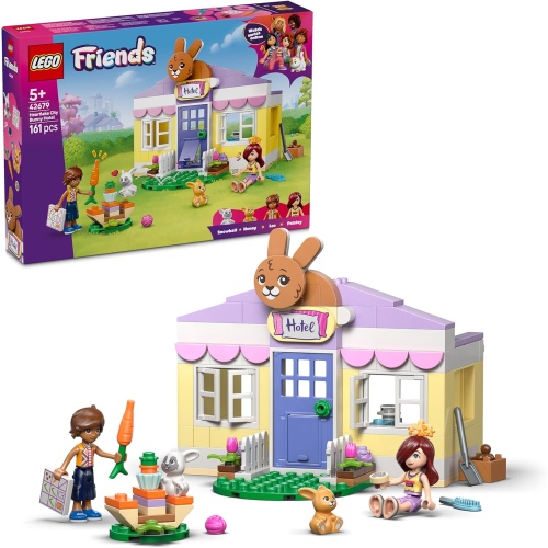LEGO 42679 FRIENDS Hotel dei Conigli di Heartlake City - con 2 Mini Bamboline, 2 Coniglietti e Accessori per la Cura degli Animali