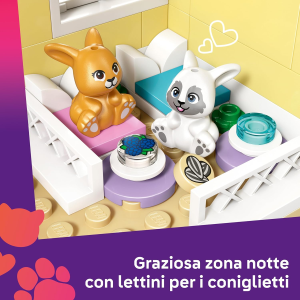 LEGO 42679 FRIENDS Hotel dei Conigli di Heartlake City - con 2 Mini Bamboline, 2 Coniglietti e Accessori per la Cura degli Animali