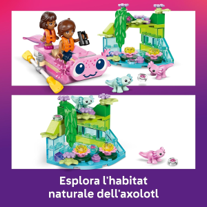 LEGO 42681 FRIENDS Barca d’Avventura Axolotl Giocattolo - Set con 2 Mini Bamboline, 2 Simpatici Animali, Piante, Fiori e Accessori 