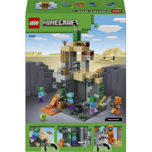 LEGO 21587 MINECRAFT Zombie Dungeon - con Minifigure di Viandante, 3 Figure Zombie, Slime e un Tavolo da Crafting