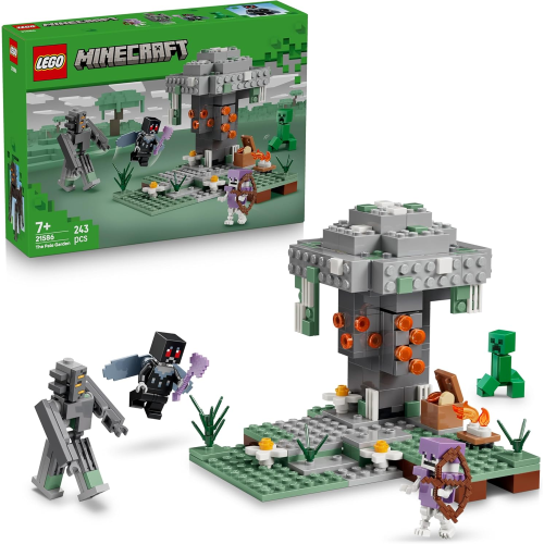 LEGO 21586 MINECRAFT Giardino Pallido -  con Minifigure di Creaking e Mothman, e le Figure di Creeper e di Scheletro 