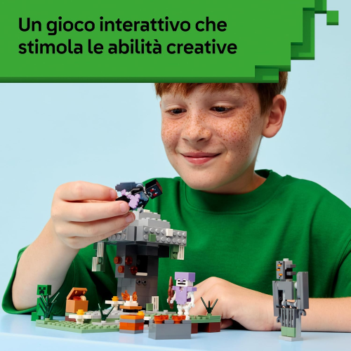 LEGO 21586 MINECRAFT Giardino Pallido -  con Minifigure di Creaking e Mothman, e le Figure di Creeper e di Scheletro 