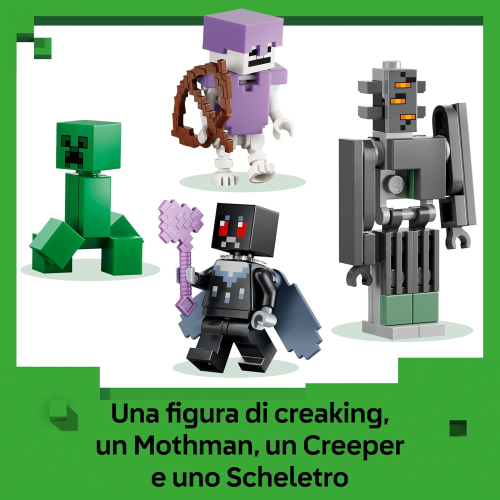 LEGO 21586 MINECRAFT Giardino Pallido -  con Minifigure di Creaking e Mothman, e le Figure di Creeper e di Scheletro 