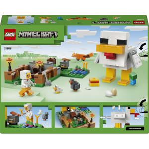 LEGO 21585 MINECRAFT Fattoria di Galline - con Minifigure di un Fan della Gallina, Mob di un Baby Zombie e di una Volpe