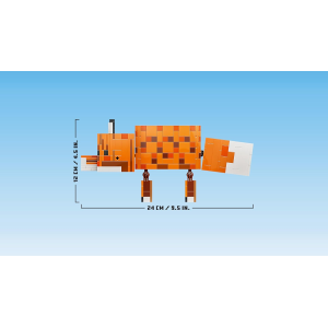 LEGO 21588 MINECRAFT La Volpe Giocattolo - Puzzle Animale 3D con Accessori -  per la Camera da Letto