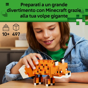 LEGO 21588 MINECRAFT La Volpe Giocattolo - Puzzle Animale 3D con Accessori -  per la Camera da Letto