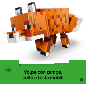LEGO 21588 MINECRAFT La Volpe Giocattolo - Puzzle Animale 3D con Accessori -  per la Camera da Letto