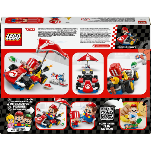 LEGO 72032 SUPER MARIO Kart : Kart Standard, Macchina Giocattolo da Costruire Nintendo da Collezione con Toad in Tuta Rossa