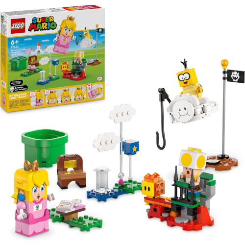 LEGO 71441 SUPER MARIO Adventures with Interactive Peach, Princess Toy Playset for Kids