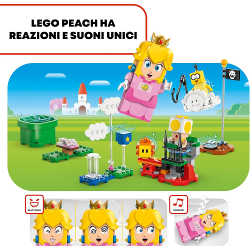 LEGO 71441 SUPER MARIO Adventures with Interactive Peach, Princess Toy Playset for Kids