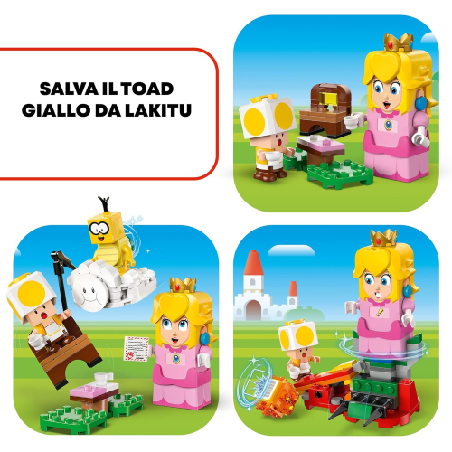 LEGO 71441 SUPER MARIO Adventures with Interactive Peach, Princess Toy Playset for Kids