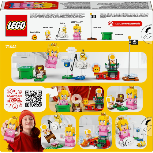 LEGO 71441 SUPER MARIO Adventures with Interactive Peach, Princess Toy Playset for Kids