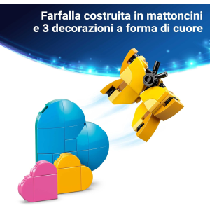 LEGO 43257 DISNEY STICH ANGEL - Lilo & Stitch Giocattolo da Costruire - Personaggio in Mattoncini con 3 Palloncini a Cuore e Farfalla