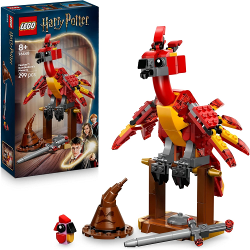 LEGO 76448 HARRY POTTER FANNY : la Fenice di Albus Silente Giocattolo - Set Play & Display con Figura di Uccello 