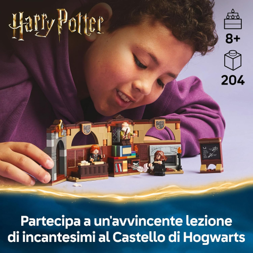 LEGO 76442 HARRY POTTER, Castello di Hogwarts: Lezione di Incantesimi con 3 Minifigure Hermione Granger e Ron Weasley