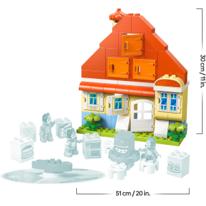 LEGO 10459 DUPLO CASA DI BLUEY, Casa della Famiglia Bluey con Gioco di Memoria - Giochi Educativi con 3 Personaggi